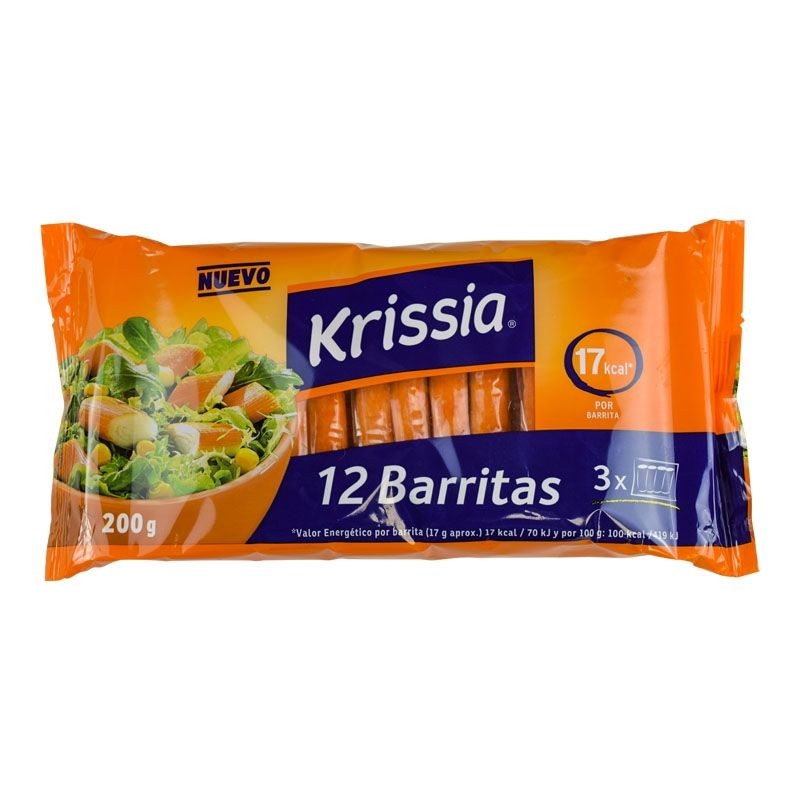 Barritas surimi Krissia 12 ud 200 g Barritas surimi Krissia 12 ud 200 g