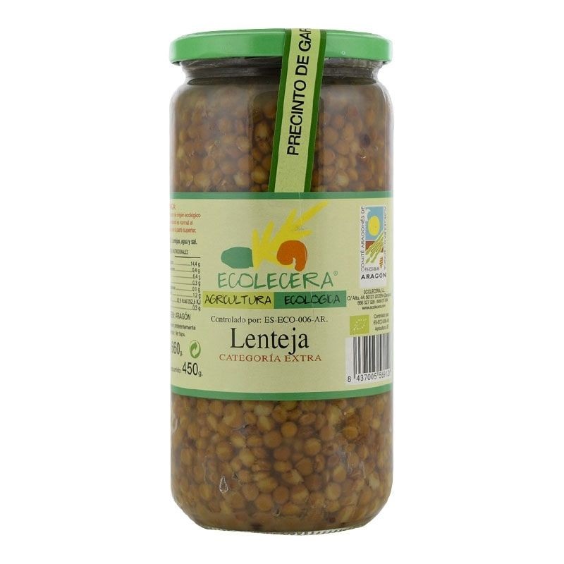 Lentejas cocidas ecológicas Ecolecera 720 g