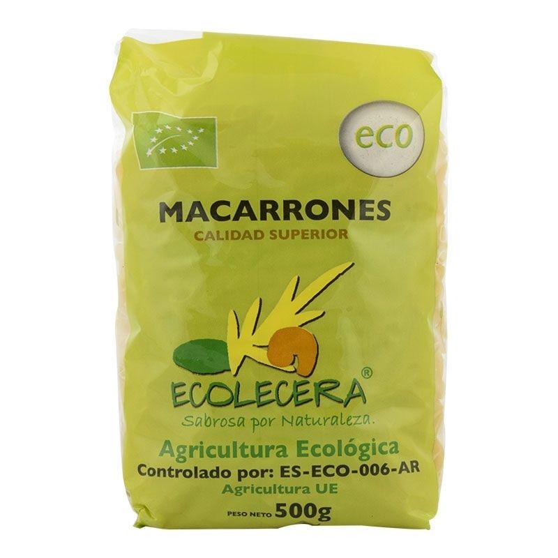 Macarrones ecológicos Ecolecera 500 g Macarrones ecológicos Ecolecera 500 g