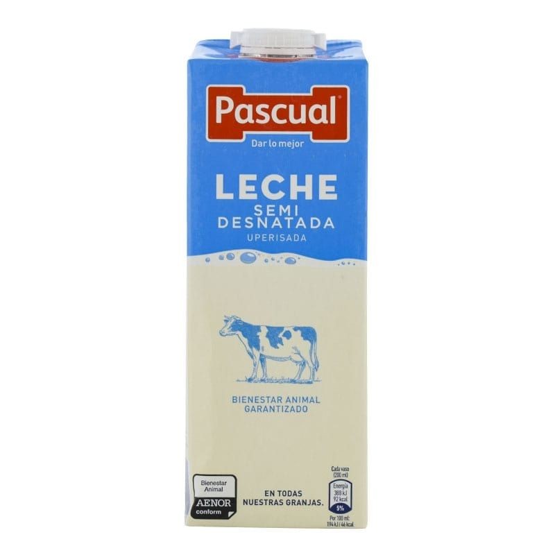 Leche semidesnatada Pascual 1 litro pack 6