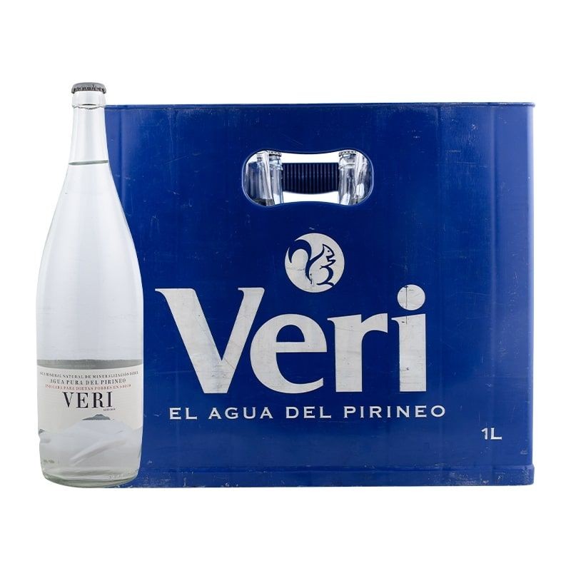 Agua mineral Veri 1L 12 botellas cristal retornable-Zaragoza