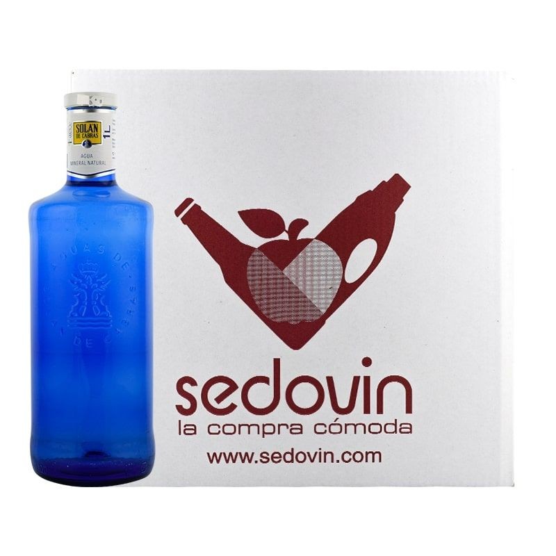 Agua Solan de Cabras 1L 12 botellas cristal retornable-Península Agua Solan de Cabras 1L 12 botellas cristal retornable-Península