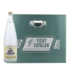 Agua con gas Vichy Catalan 1 litro 12 botellas cristal retornable-Zaragoza