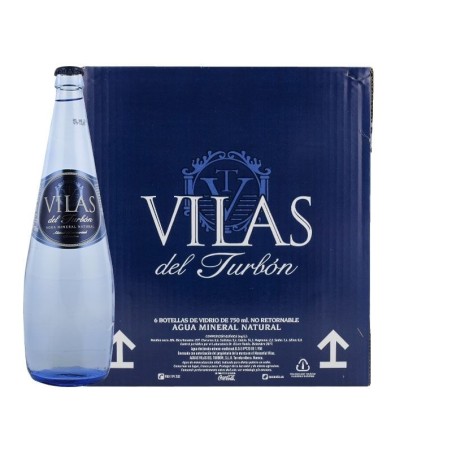 Agua mineral Vilas del Turbón 750 ml caja 6 botellas cristal