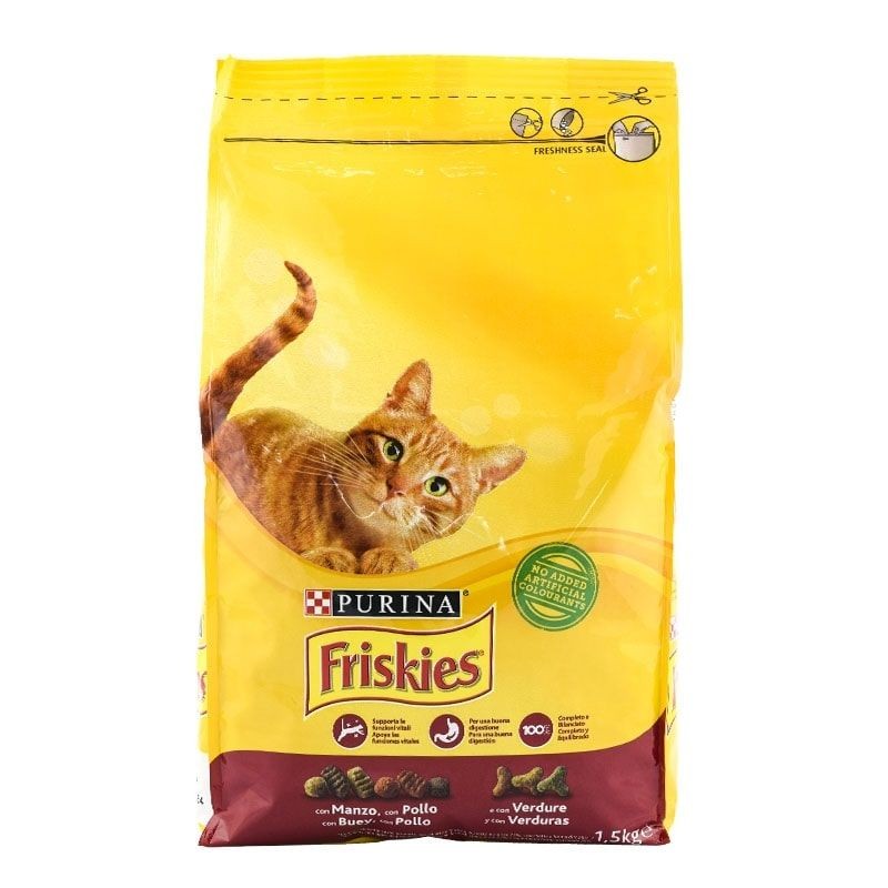 Comida para gatos Friskies con buey pollo y verduras 1.5 kg