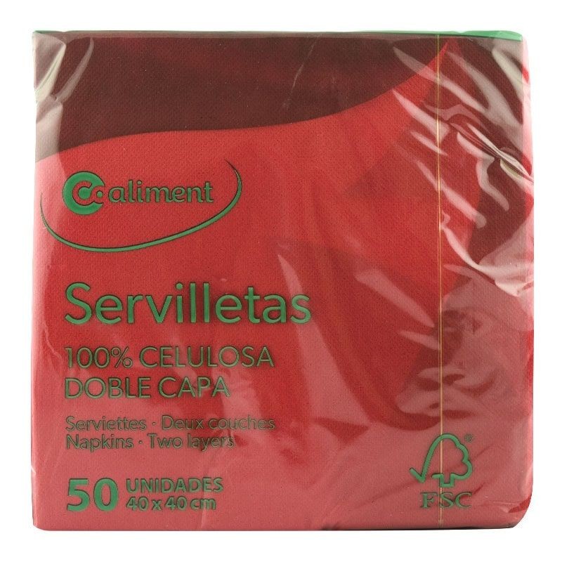 Servilletas 40x40cm Coaliment Granate 50 ud Servilletas 40x40cm Coaliment Granate 50 ud