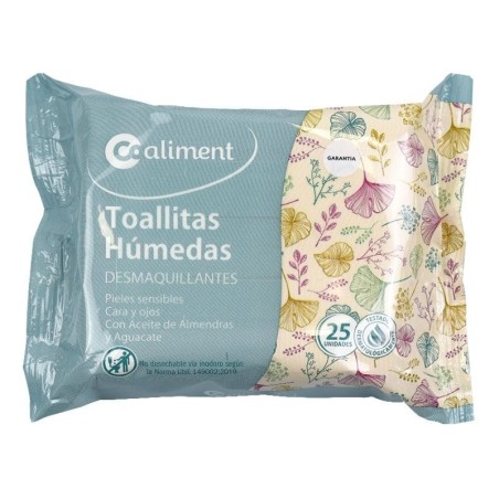Toallitas húmedas desmaquillantes Coaliment 25 ud