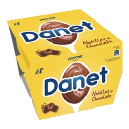 Natillas chocolate Danet Danone 8x120 g
