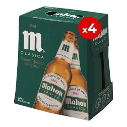 Cerveza Mahou Clásica 25 cl 4 packs de 6 botellines