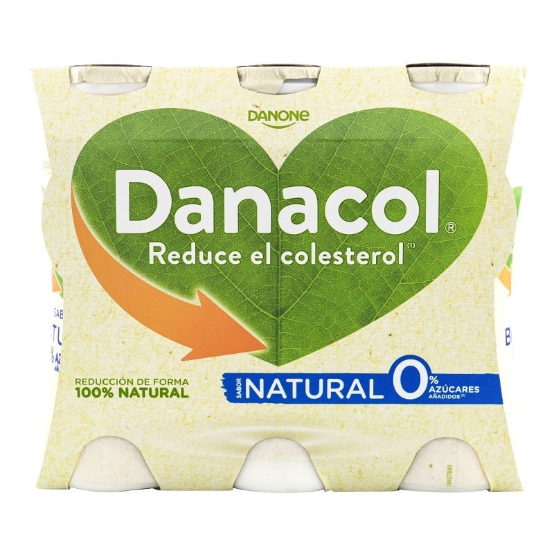 Danacol Natural sin azúcar 6x100 g