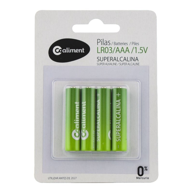 Pilas superalcalinas AAA Coaliment 4 ud Pilas superalcalinas AAA Coaliment 4 ud