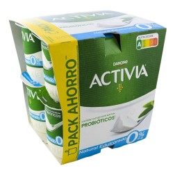 Yogur Activia natural edulcorado 0% 8x120 g