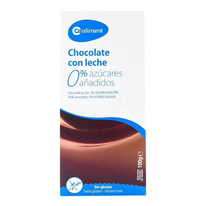 Chocolate con leche sin azúcar Coaliment tableta 100 g