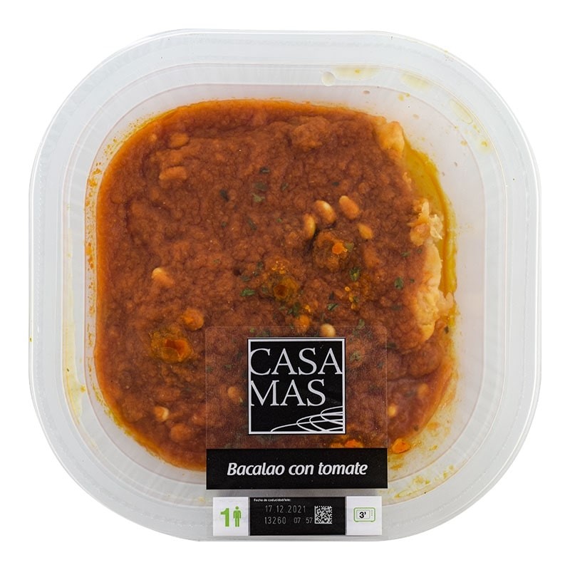 Bacalao con tomate Casa Mas 1 ración 240 g Bacalao con tomate Casa Mas 1 ración 240 g