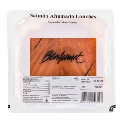 Salmón ahumado lomo en aceite de girasol Benfumat 400 g