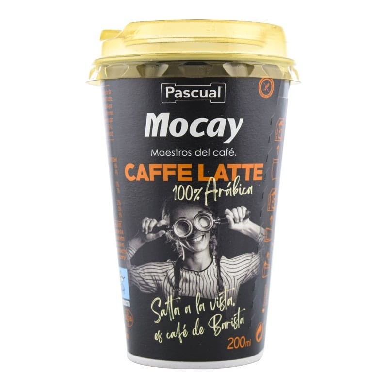 Caffe Latte 100% Arábica Pascual Mocay vaso 200 ml Caffe Latte 100% Arábica Pascual Mocay vaso 200 ml