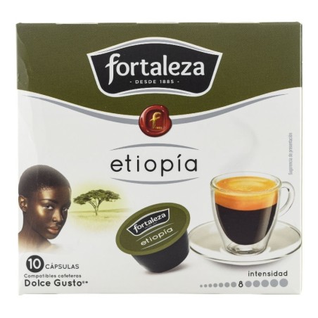 Cápsulas café Fortaleza Etiopía compatibles con Dolce Gusto 10 ud