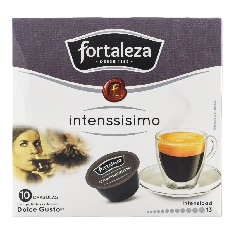 Cápsulas café Fortaleza Intenssisimo compatibles con Dolce Gusto 10 ud Cápsulas café Fortaleza Intenssisimo compatibles con Dolce Gusto 10 ud