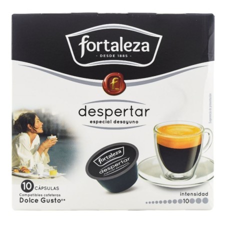 Cápsulas café Fortaleza Despertar compatibles con Dolce Gusto 10 ud