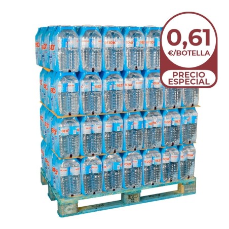 Agua mineral Bezoya 1.5 litros palet 84 packs de 6 botellas