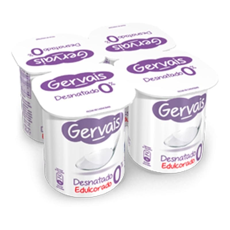 Yogur natural desnatado edulcorado Gervais 4x120 g