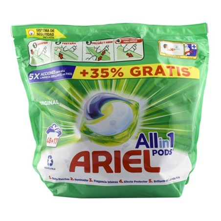 Detergente Ariel Pods All in one 65 cápsulas