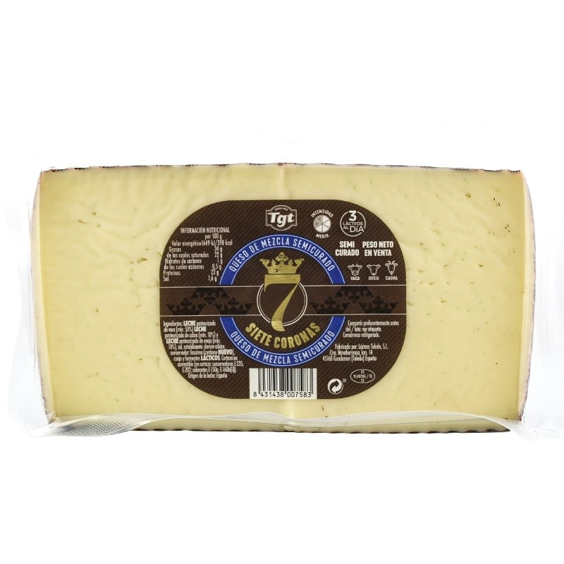 Queso semicurado mezcla 7 Coronas 1.65 kg