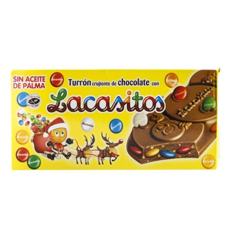 Turrón crujiente de chocolate con leche con Lacasitos 215 g