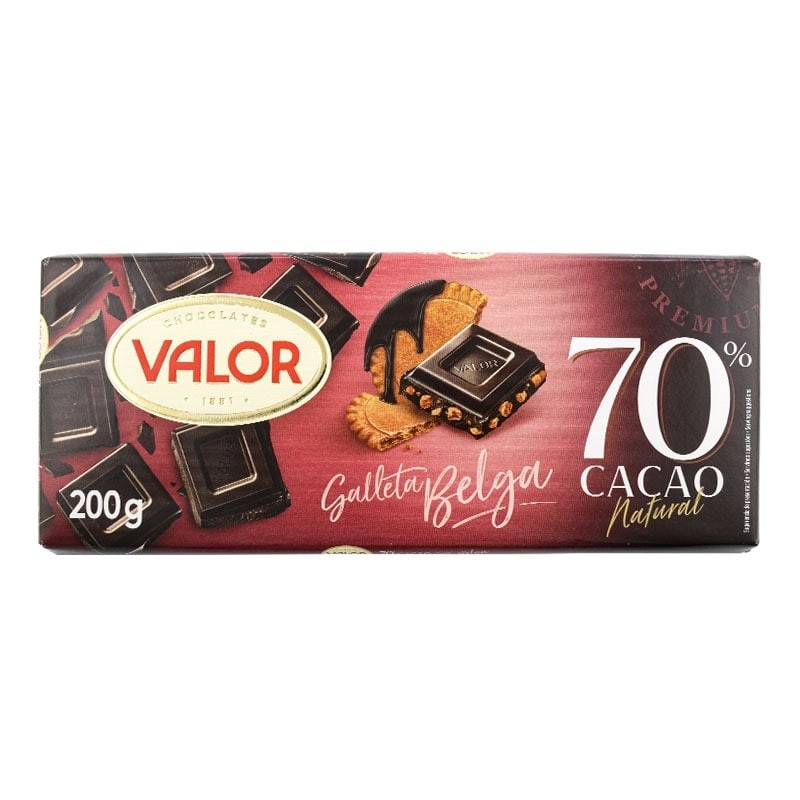 Chocolate con galleta belga Valor 200 g