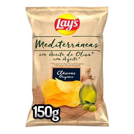 Patatas fritas con aceite de oliva Lay's Mediterráneas Clásicas bolsa 150 g