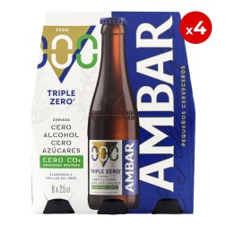 Cerveza Ambar Triple Zero 25 cl pack 24 botellines