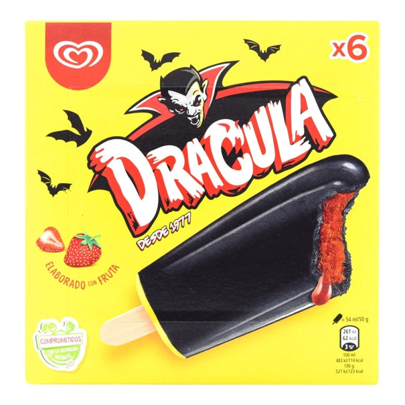 Helado de cola Drácula 6 ud