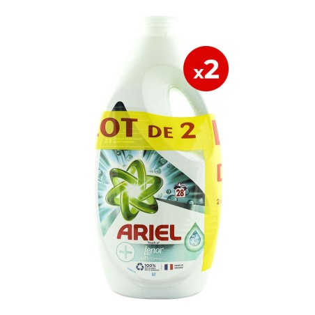 Detergente líquido Ariel Lenor Unstoppables pack 2 botellas de 28 lavados