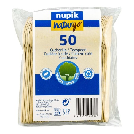 Cucharilla de café madera Nupik Naturgo 50 ud