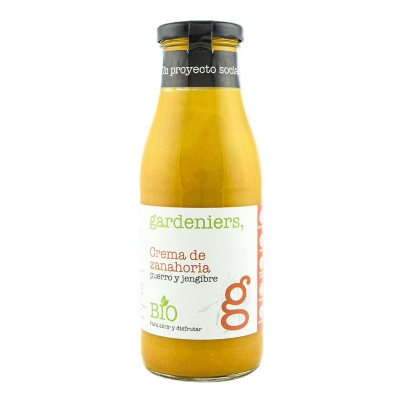 Crema de zanahoria puerro y jengibre Gardeniers 490 g