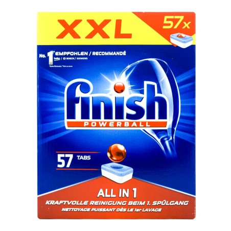 Detergente lavavajillas Finish Powerball Todo en 1 57 pastillas