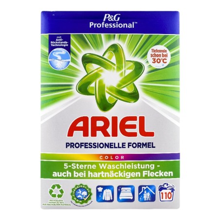 Detergente en polvo Ariel Profesional Color 110 lavados