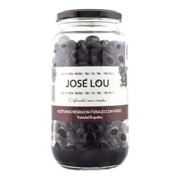 Aceitunas negras naturales con hueso José Lou 600 g