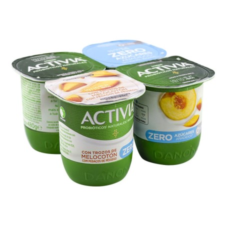 Yogur Activia con melocotón 0% 4x120 g