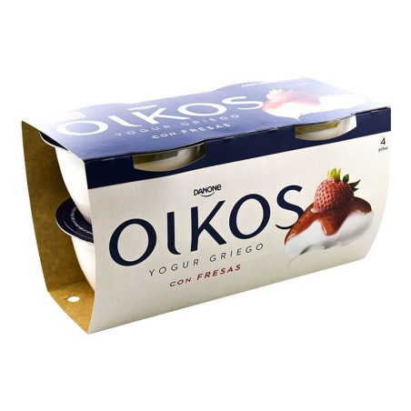 Yogur griego con fresas Oikos Danone 4x110 g