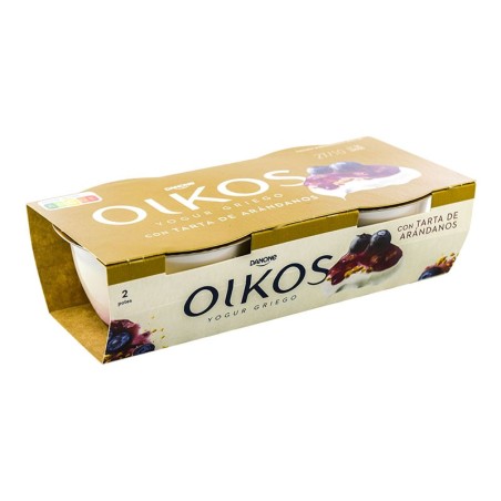 Yogur griego con tarta de arándanos Oikos Danone 2x110 g
