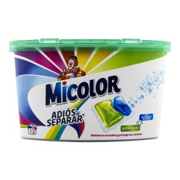 Detergente Micolor cápsulas Adiós al Separar 12 lavados