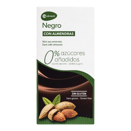 Chocolate negro con almendras sin azúcar Coaliment tableta 150 g