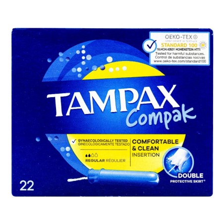 Tampones Tampax Compak Cofortable & Clean 22 ud