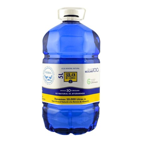 Agua mineral Solan de Cabras 5 litros pack 3 garrafas