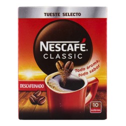 Café soluble descafeinado Nescafé 10 sobres