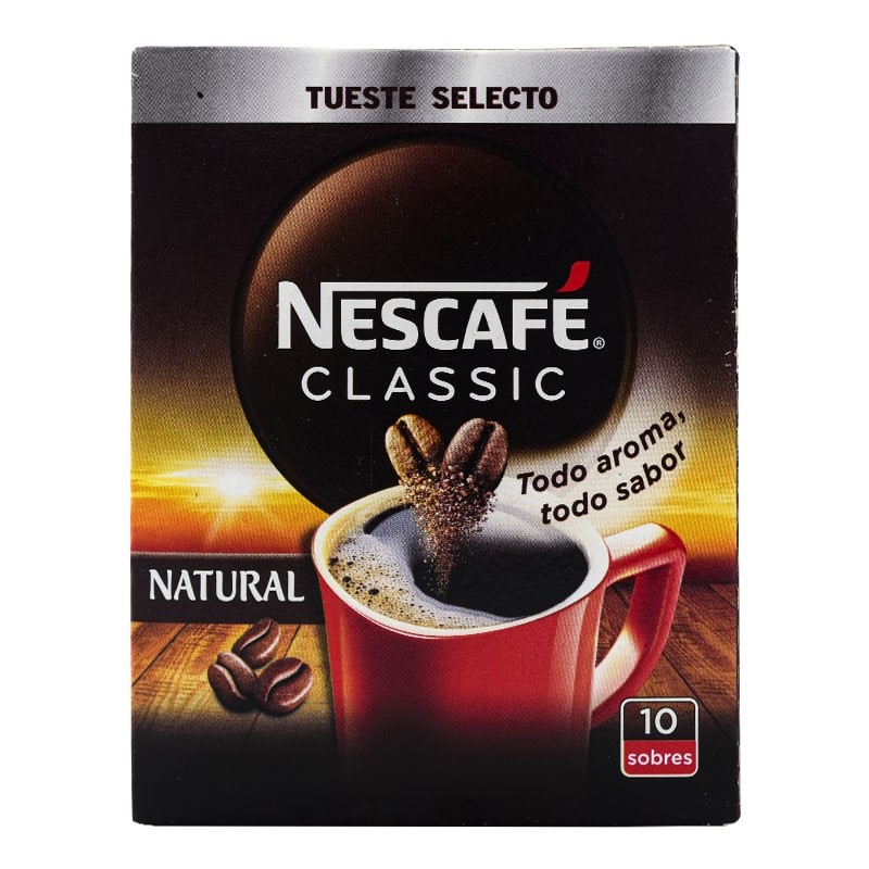Café soluble Nescafé natural 10 sobres Café soluble Nescafé natural 10 sobres