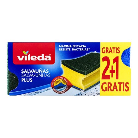 Estropajo salvauñas Vileda Plus 2 ud +1 gratis