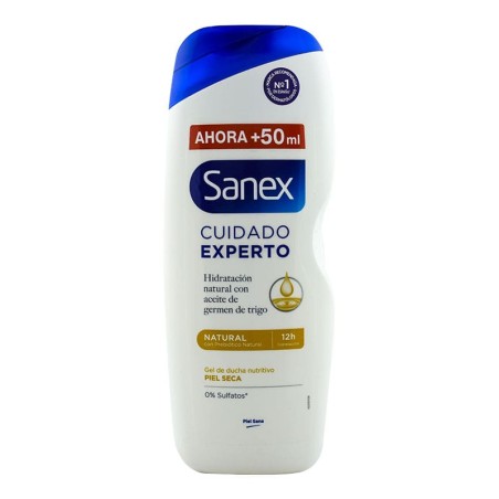 Gel de ducha nutritivo Sanex Cuidado Experto Natural piel seca 550 ml + 50 gratis