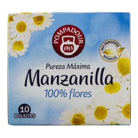 Manzanilla 100% flores Pompadour 10 bolsitas 11 g